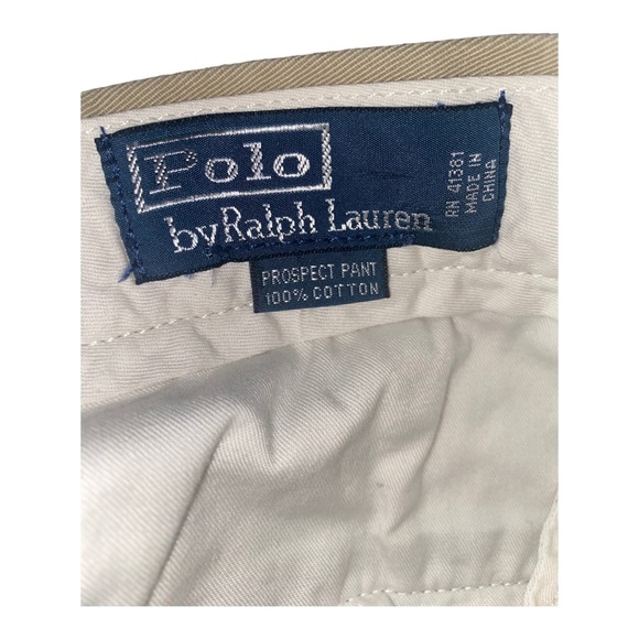 Polo Ralph Lauren Cotton Men Size 32/30 Beige Pants Classic Polo Chino RN41381 - Picture 5 of 7